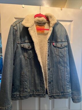 Levi's Light Blue Sherpa Denim Jacket